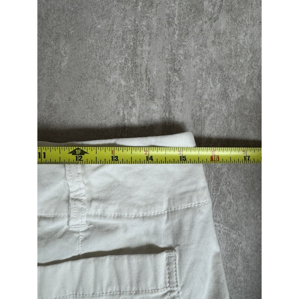 Maeve Linen Blend Colette Pants White Wide Leg Cropped High Rise 32 Classic - Picture 12 of 13